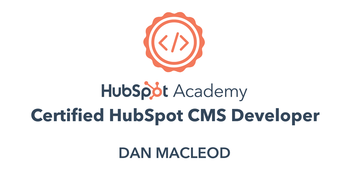 HubSpot CMS for Developers certificate